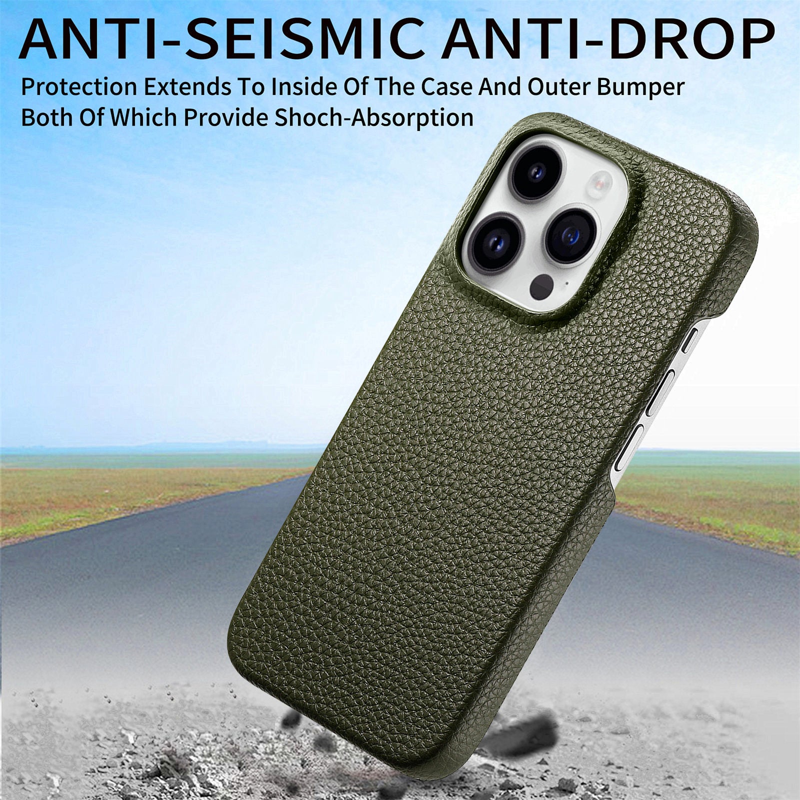 Y1 For iPhone 13 Pro Case Litchi Texture Anti-scratch PU Leather+PC Phone Cover