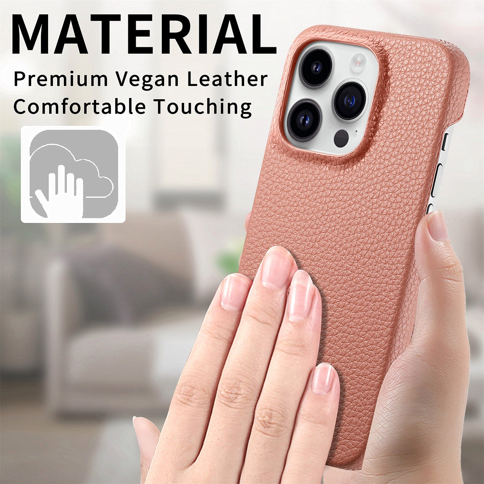 Y1 For iPhone 14 Pro Max Case Litchi Texture Anti-Scratch Leather+PC Phone Cover