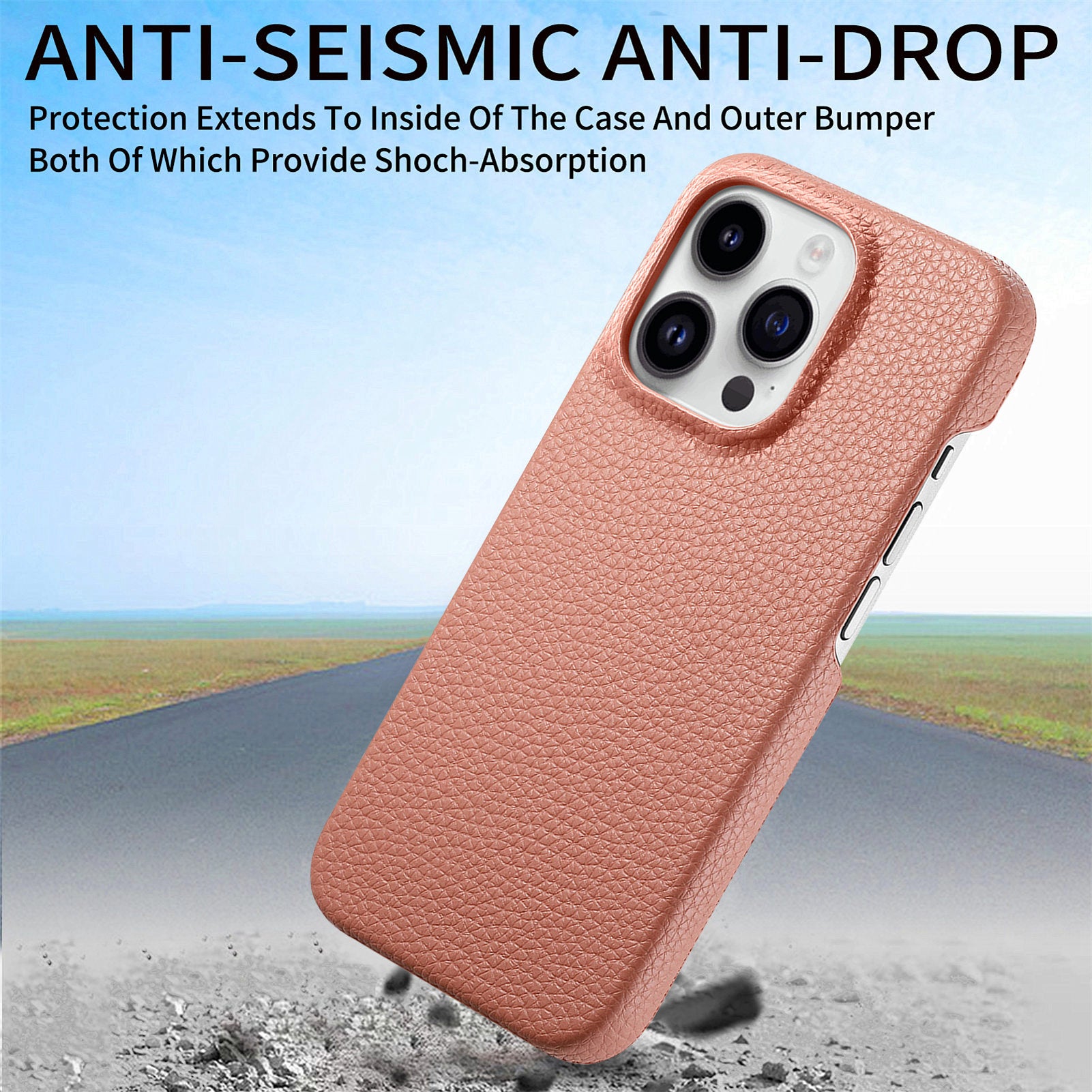 Y1 For iPhone 14 Pro Max Case Litchi Texture Anti-Scratch Leather+PC Phone Cover