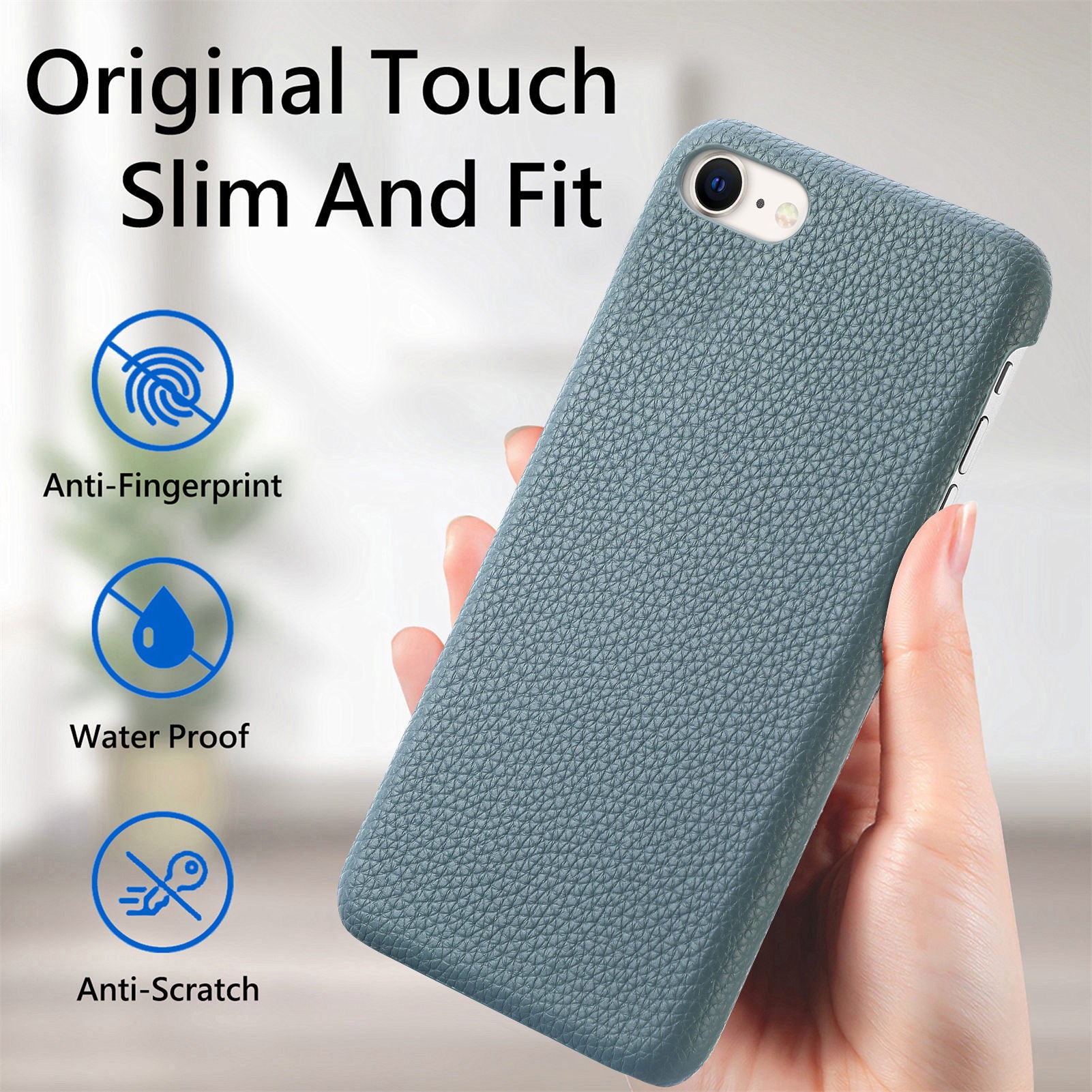 Y1 For iPhone 7 / 8 / SE (2020) / SE (2022) Case Litchi Texture Drop Proof PU Leather Coated PC Phone Cover