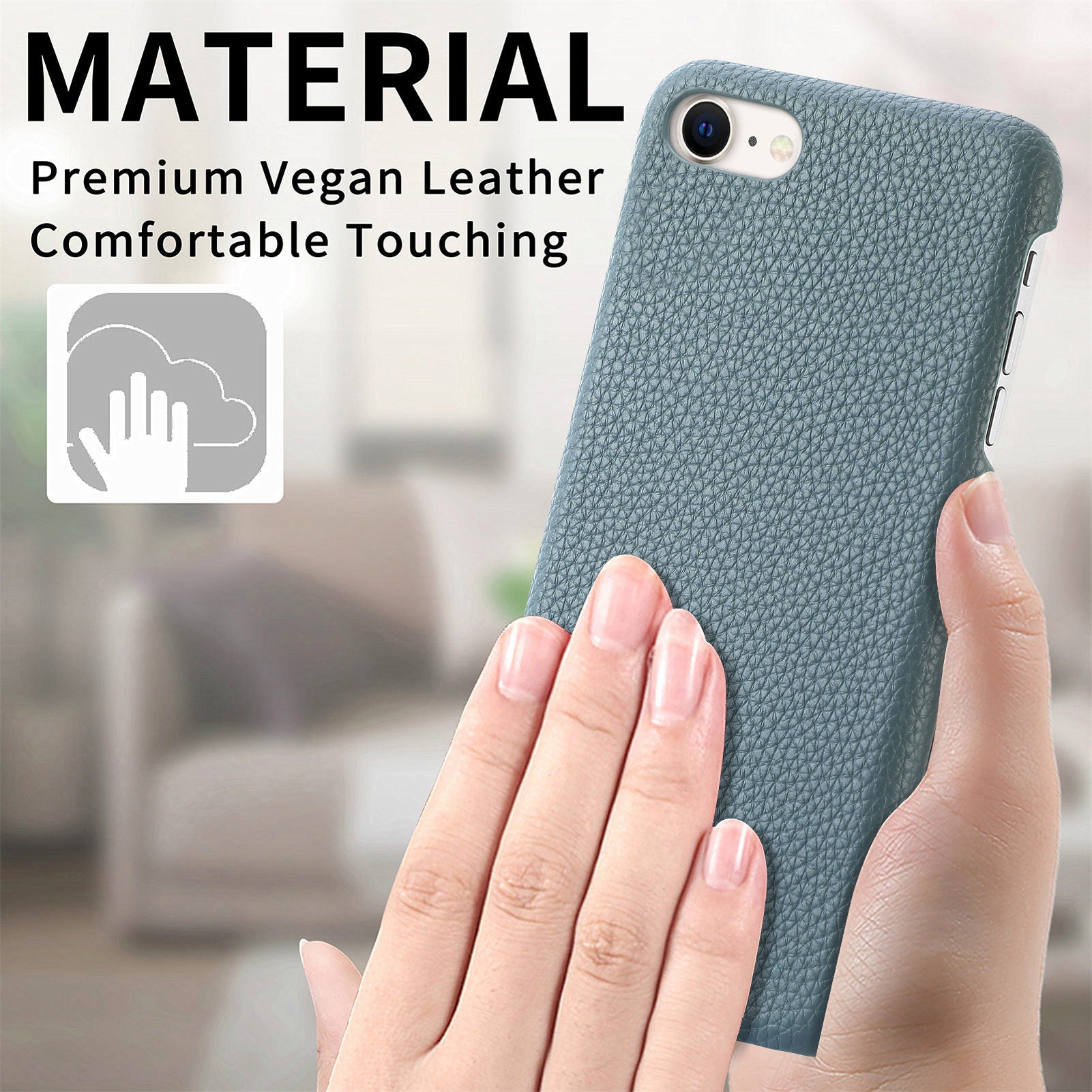 Y1 For iPhone 7 / 8 / SE (2020) / SE (2022) Case Litchi Texture Drop Proof PU Leather Coated PC Phone Cover
