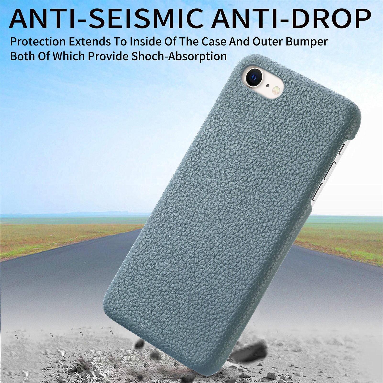 Y1 For iPhone 7 / 8 / SE (2020) / SE (2022) Case Litchi Texture Drop Proof PU Leather Coated PC Phone Cover