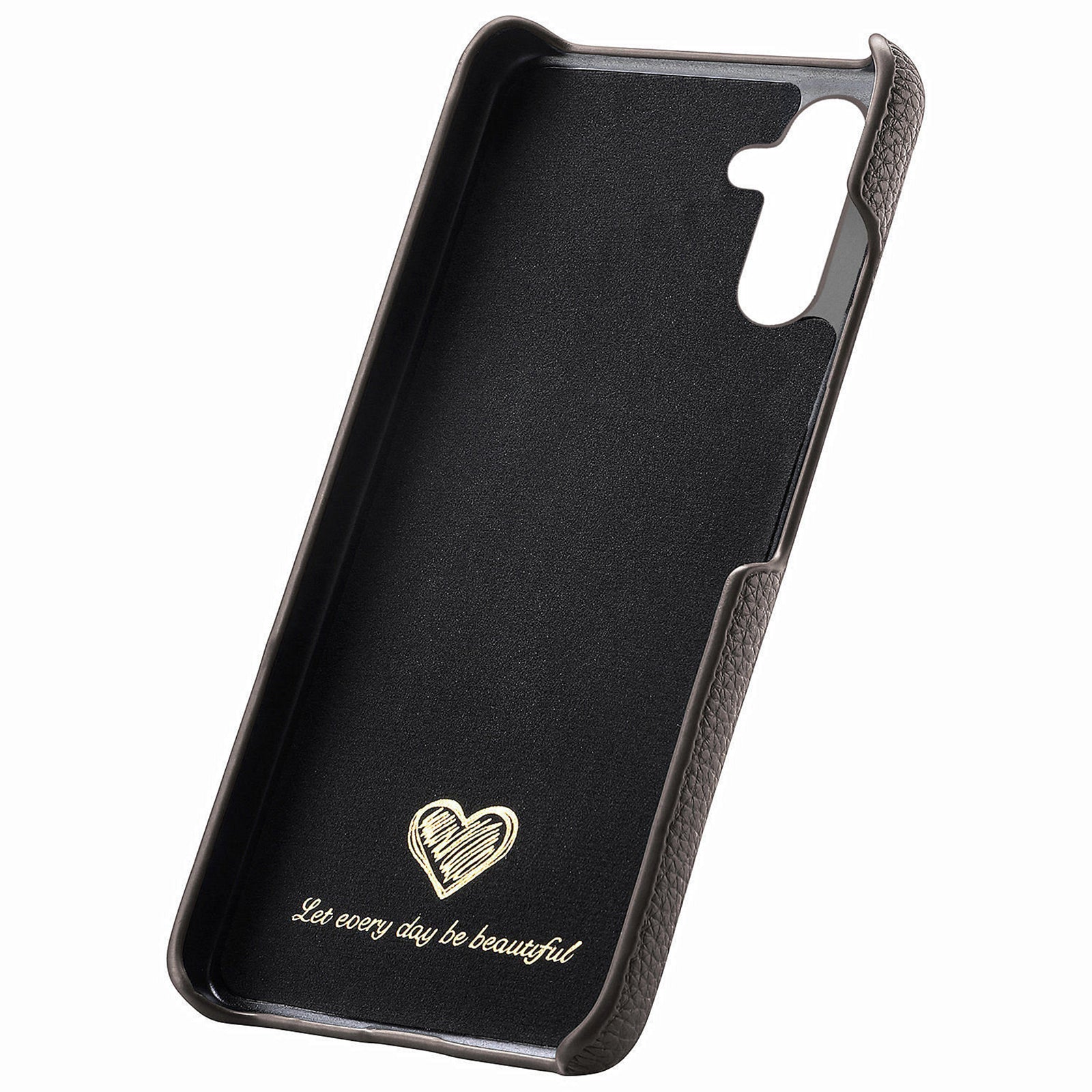 Y1 For Samsung Galaxy A55 5G Case PU Leather Coated PC Phone Cover with Litchi Texture