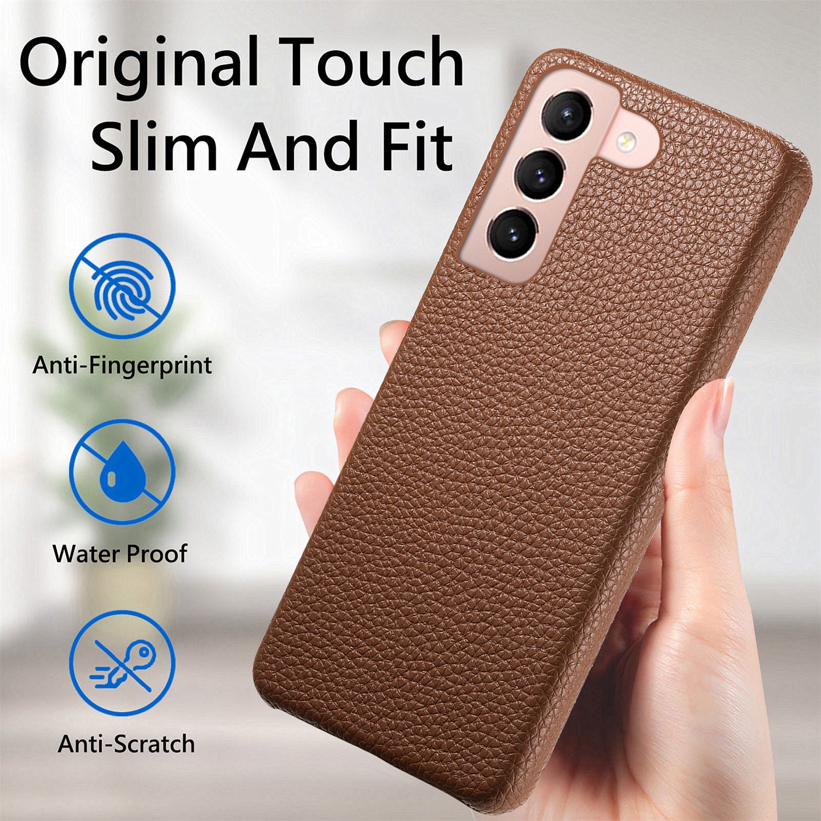 Y1 For Samsung Galaxy S21 4G / 5G Case PU Leather Coated PC Protective Phone Cover