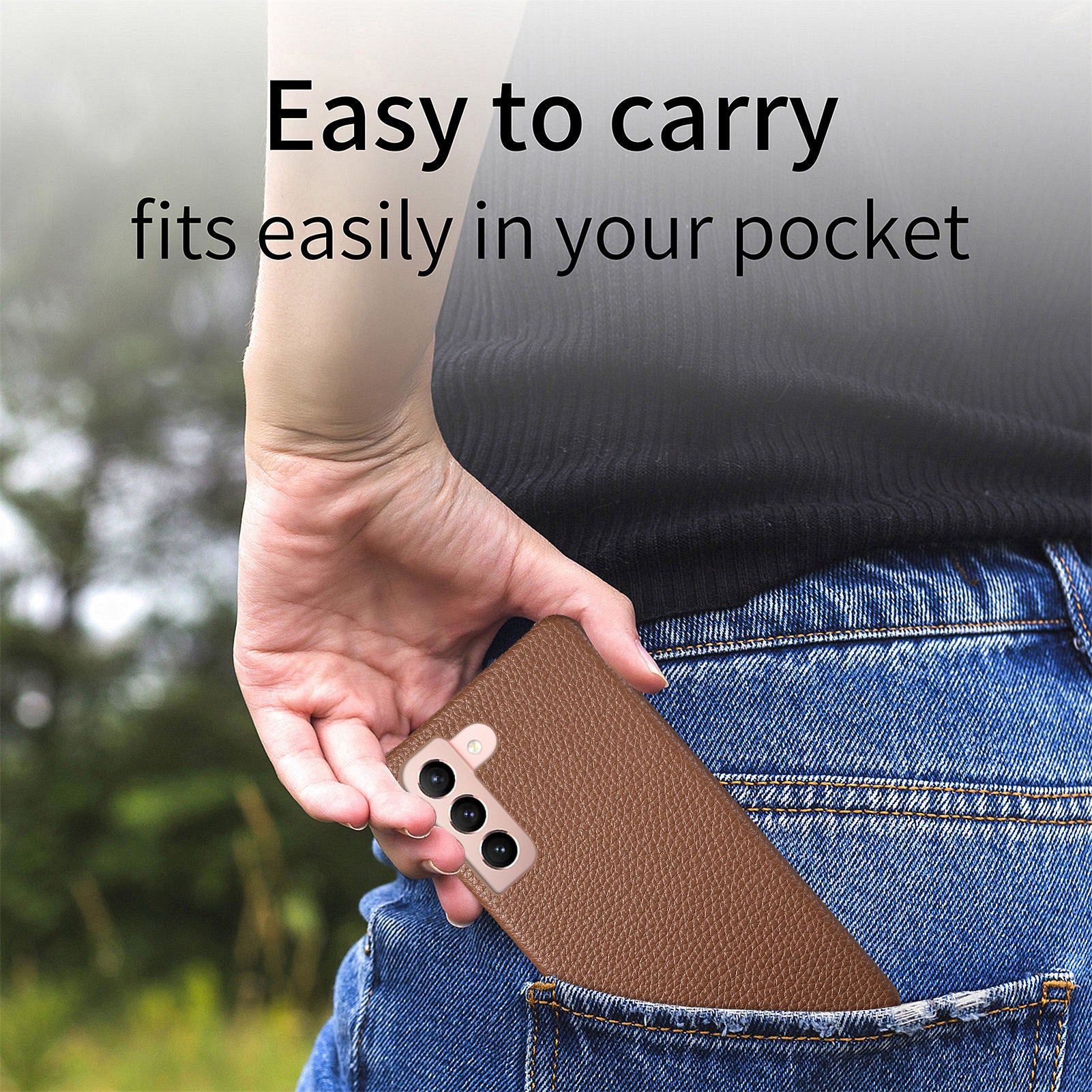 Y1 For Samsung Galaxy S21 4G / 5G Case PU Leather Coated PC Protective Phone Cover
