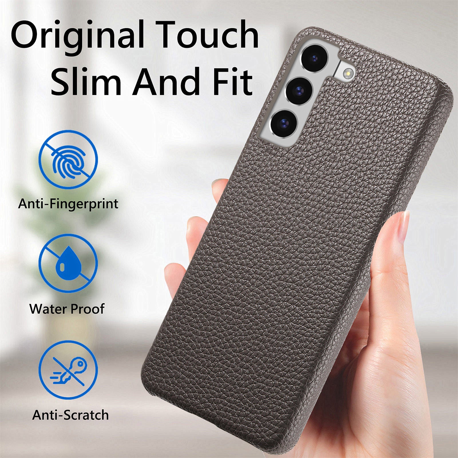 Y1 For Samsung Galaxy S22 5G Case Shockproof Litchi Texture PU Leather Back Cover