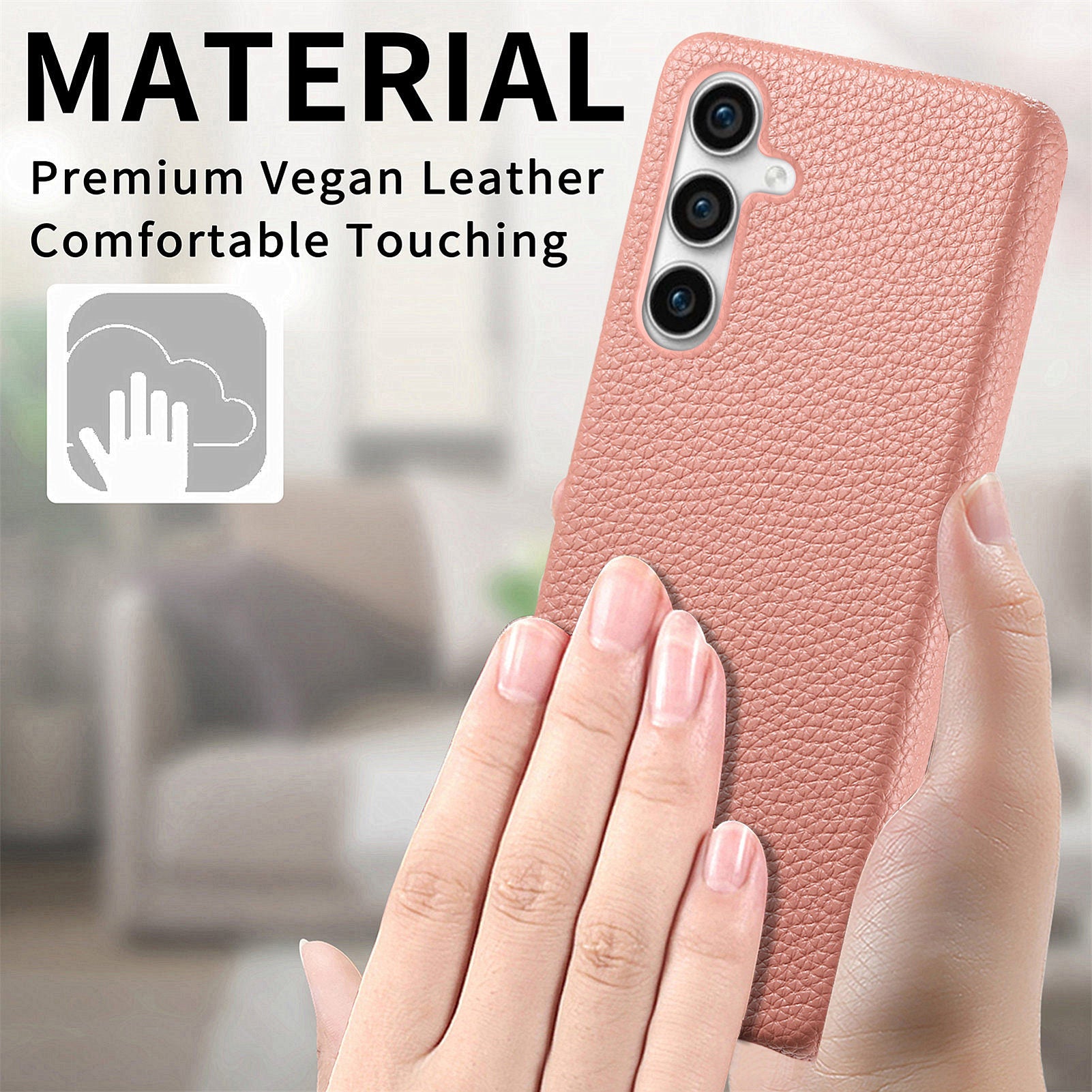 Y1 For Samsung Galaxy S23 FE Cell Phone Case Litchi Texture PU+PC Drop-proof Cover