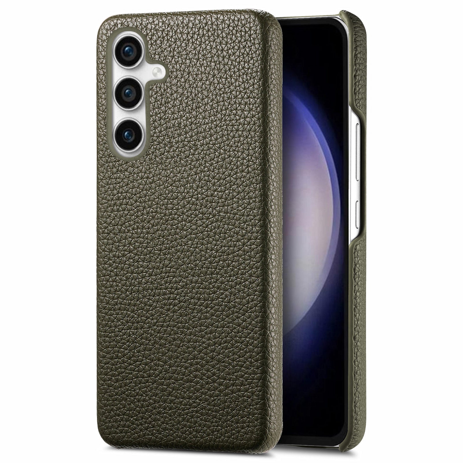 Y1 For Samsung Galaxy S23 FE Cell Phone Case Litchi Texture PU+PC Drop-proof Cover