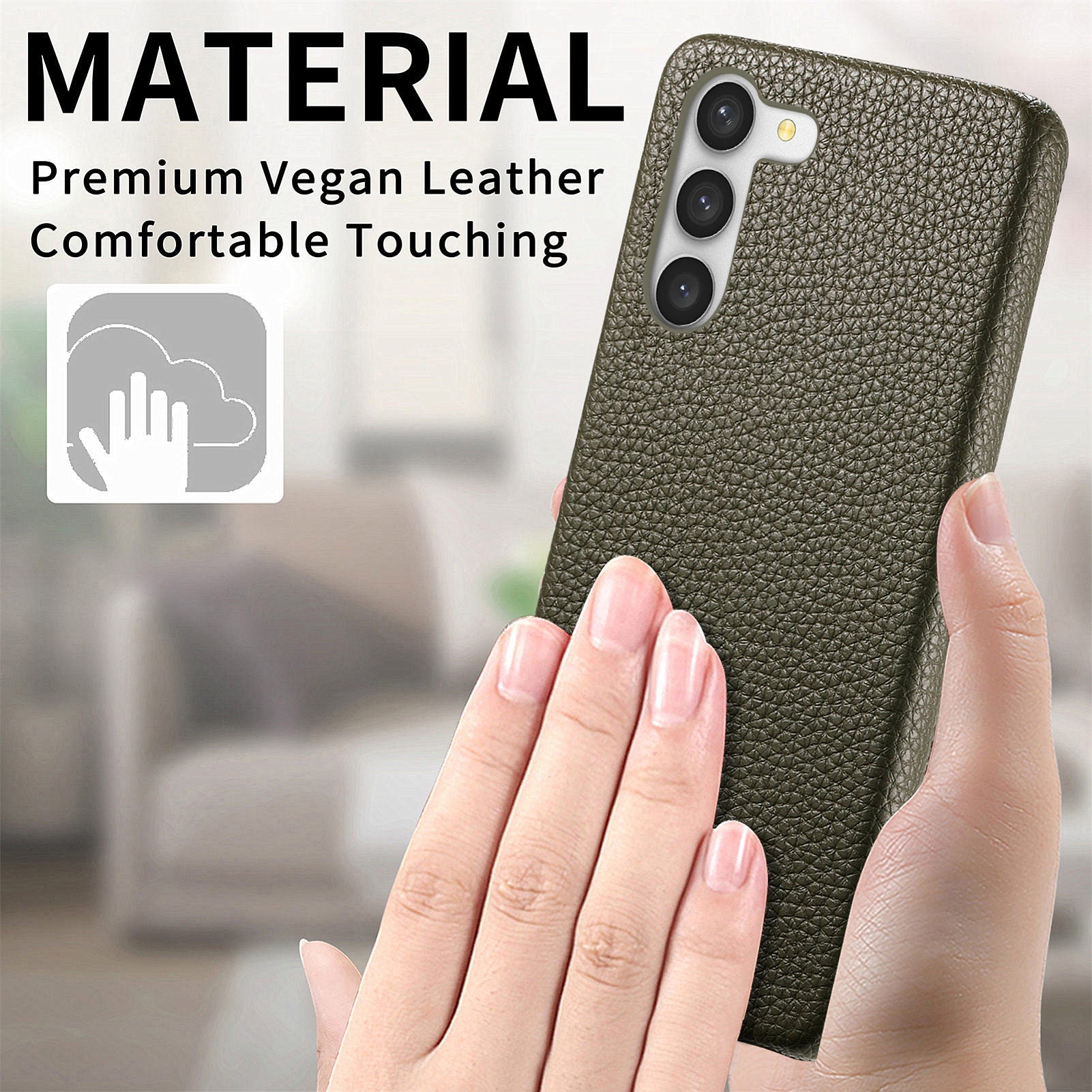 Y1 For Samsung Galaxy S23+ Case PU Leather+PC Hard Cell Phone Cover