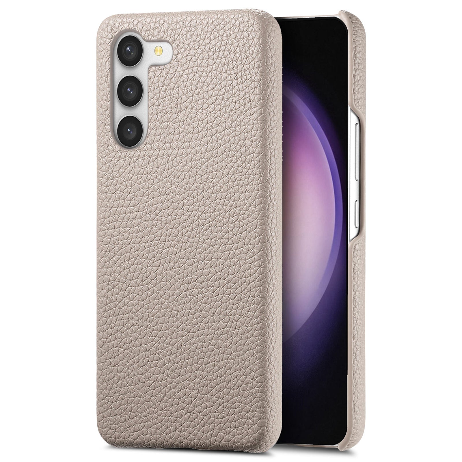 Y1 For Samsung Galaxy S23 Case Litchi Texture PU Leather Coated PC Shock Absorbing Phone Cover
