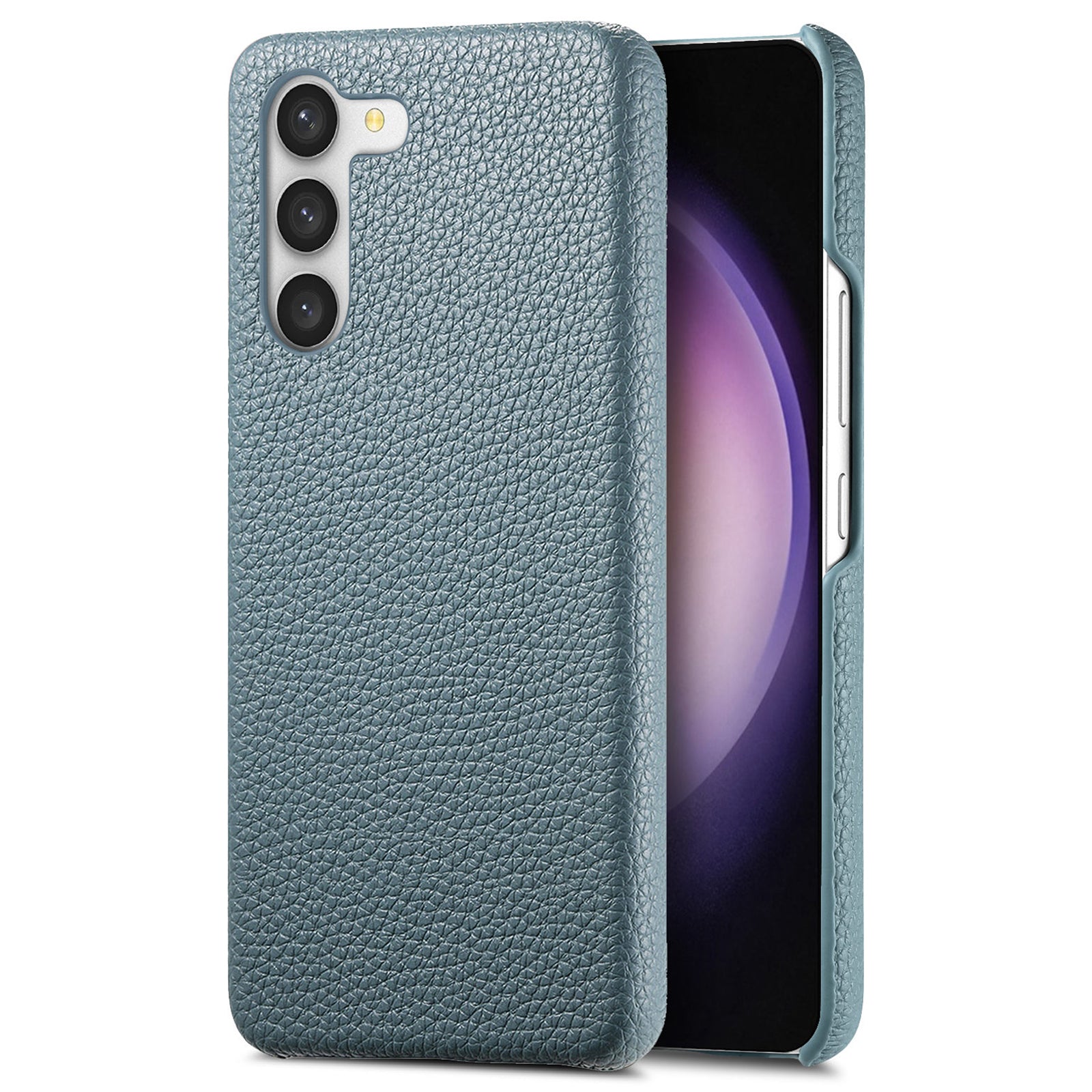 Y1 For Samsung Galaxy S23 Case Litchi Texture PU Leather Coated PC Shock Absorbing Phone Cover