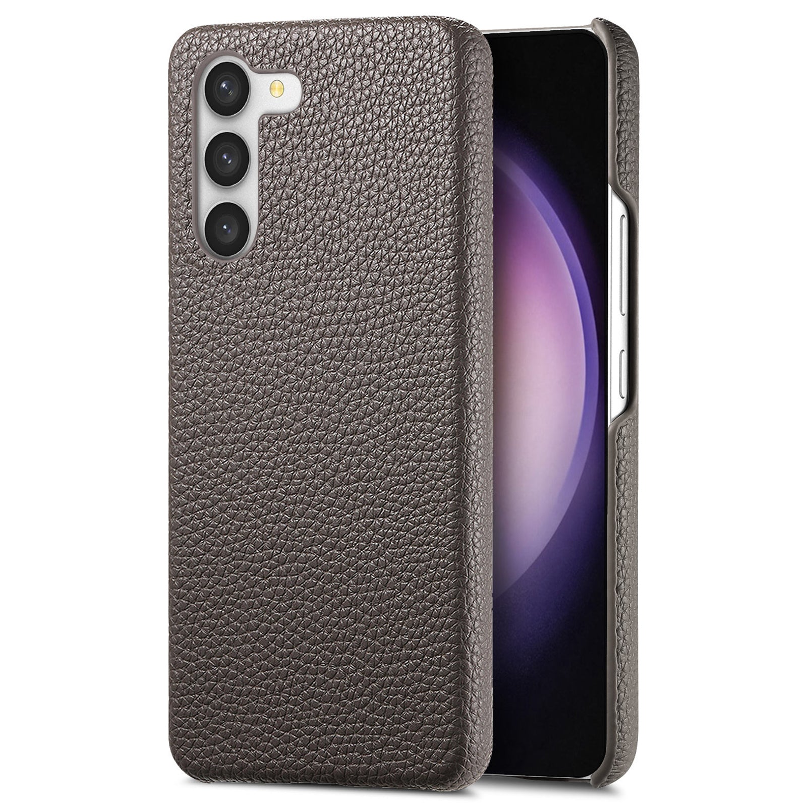 Y1 For Samsung Galaxy S23 Case Litchi Texture PU Leather Coated PC Shock Absorbing Phone Cover