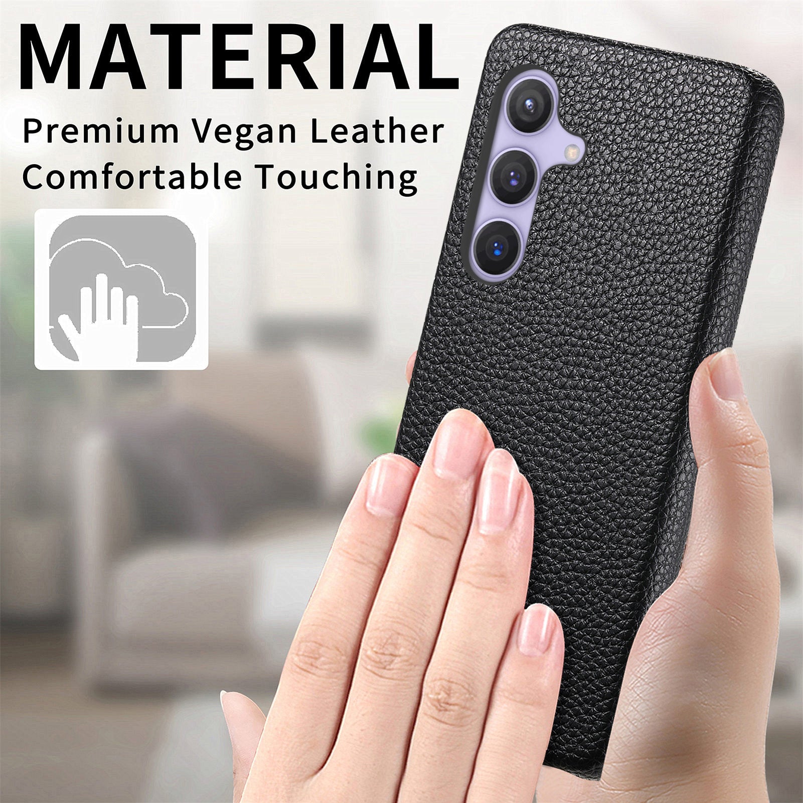 Y1 For Samsung Galaxy S24 Case PU Leather+PC Litchi Texture Anti-Fall Cover