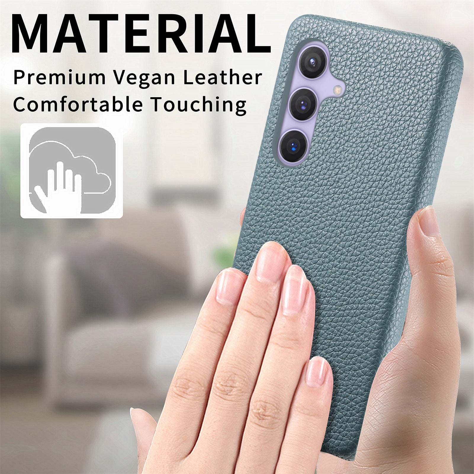 Y1 For Samsung Galaxy S24+ Shockproof Case PU Leather Coated PC Fleece Lining Phone Cover