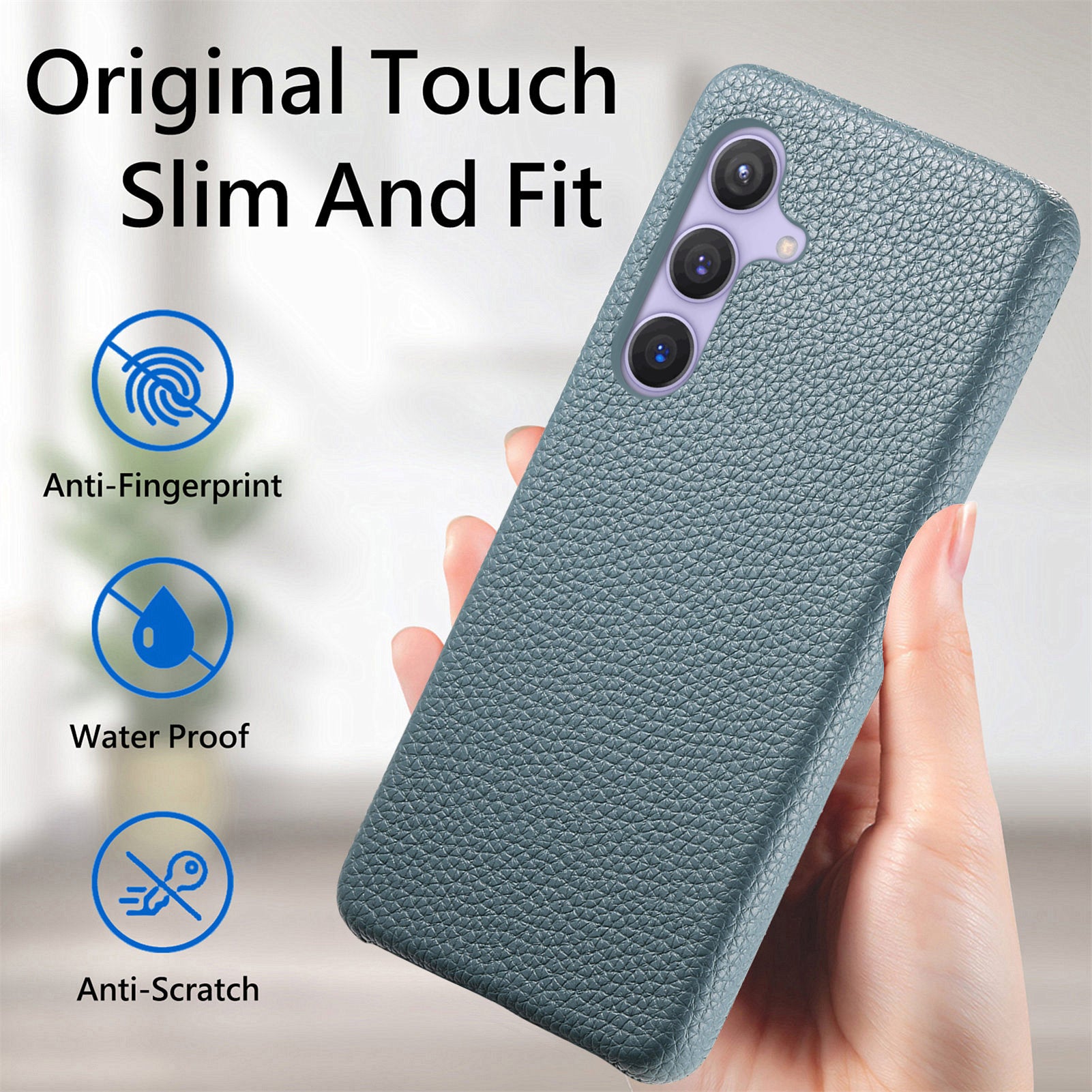 Y1 For Samsung Galaxy S24+ Shockproof Case PU Leather Coated PC Fleece Lining Phone Cover