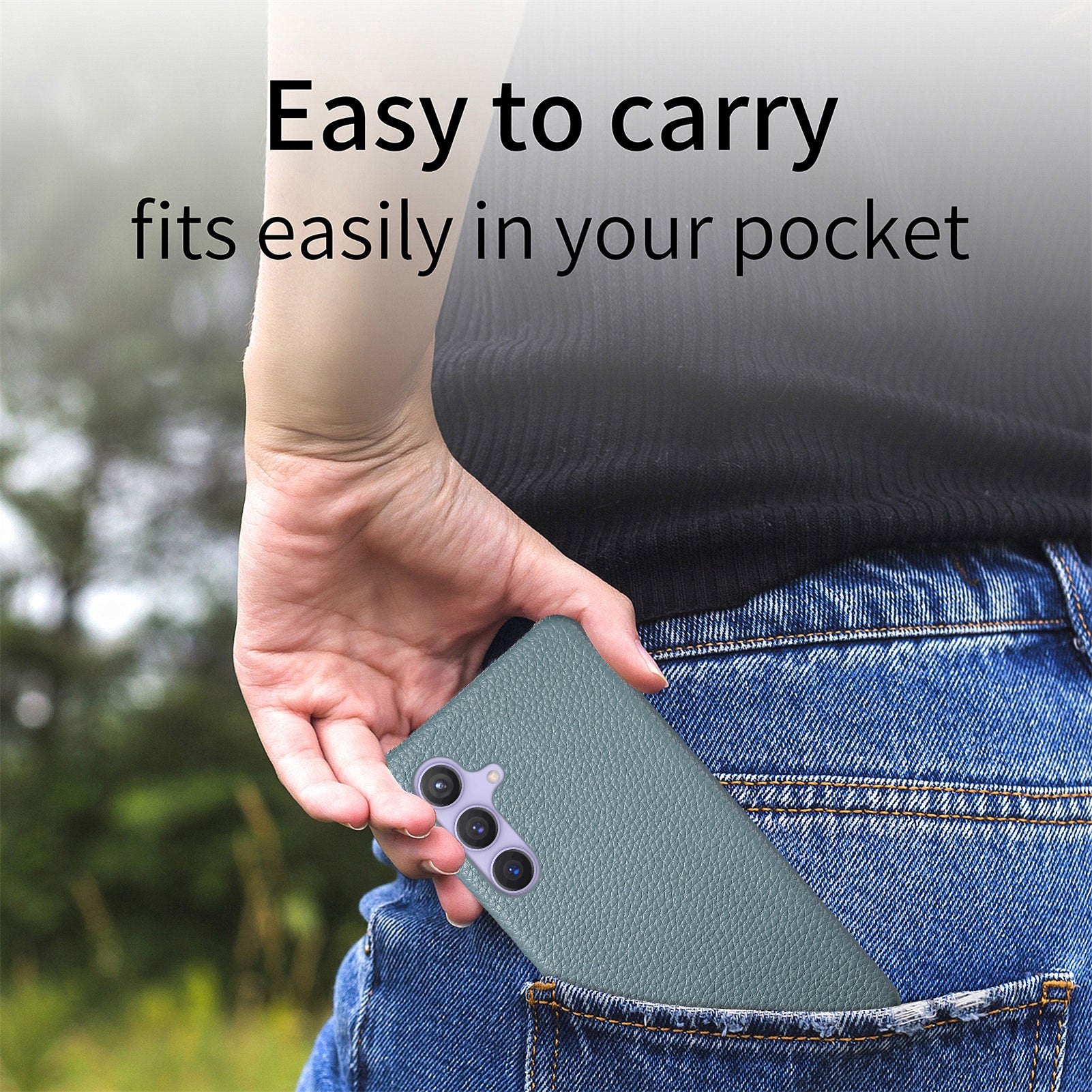 Y1 For Samsung Galaxy S24+ Shockproof Case PU Leather Coated PC Fleece Lining Phone Cover
