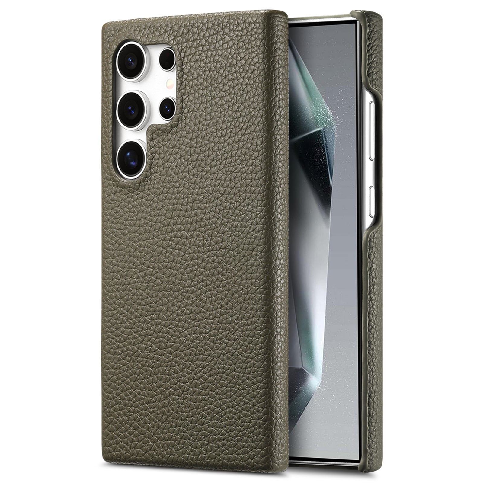 Y1 For Samsung Galaxy S24 Ultra Case Anti-Drop Litchi Texture Leather+PC Phone Cover