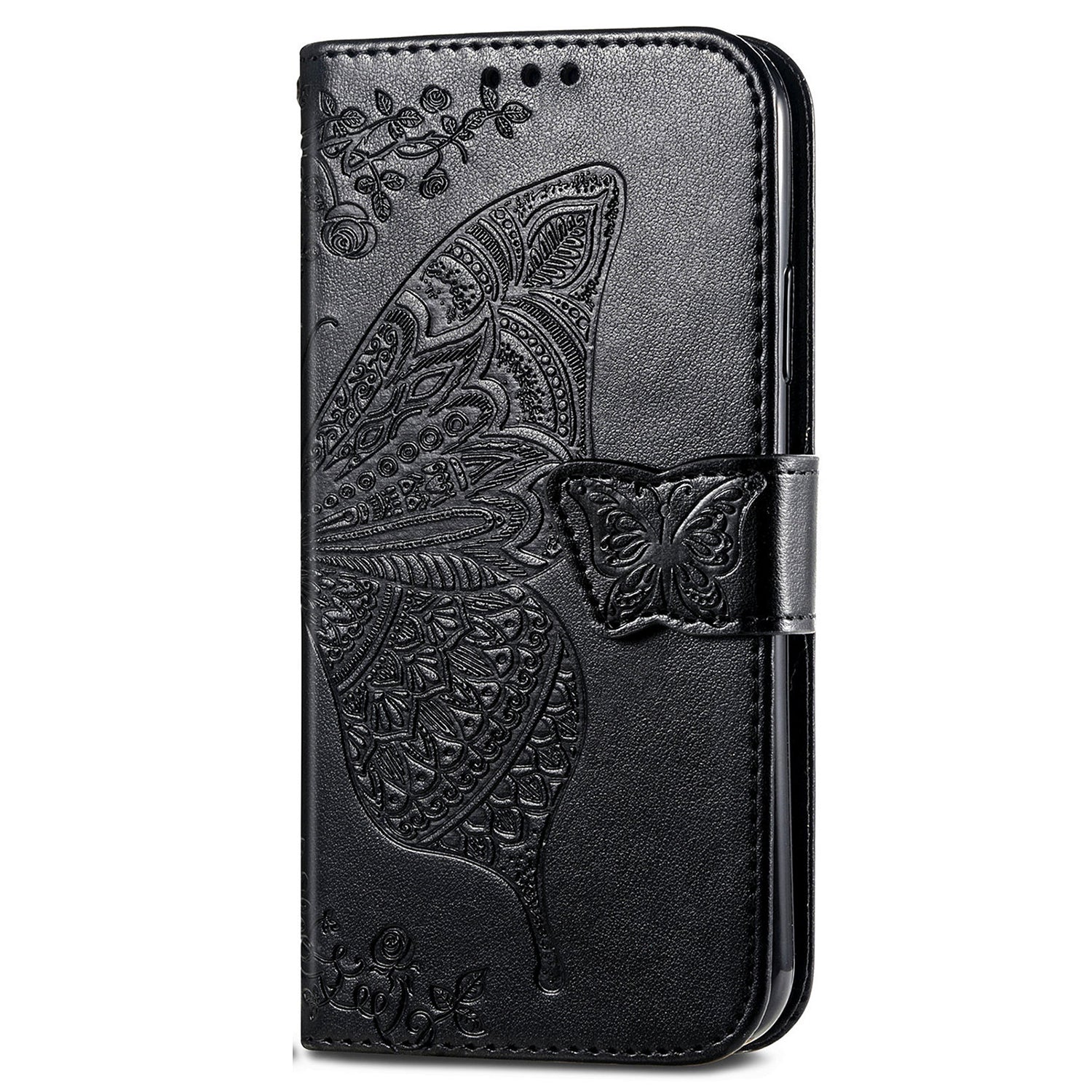 For ZTE Blade A54 Case Butterfly Imprinted PU Leather Card Slots Stand Flip Phone Cover