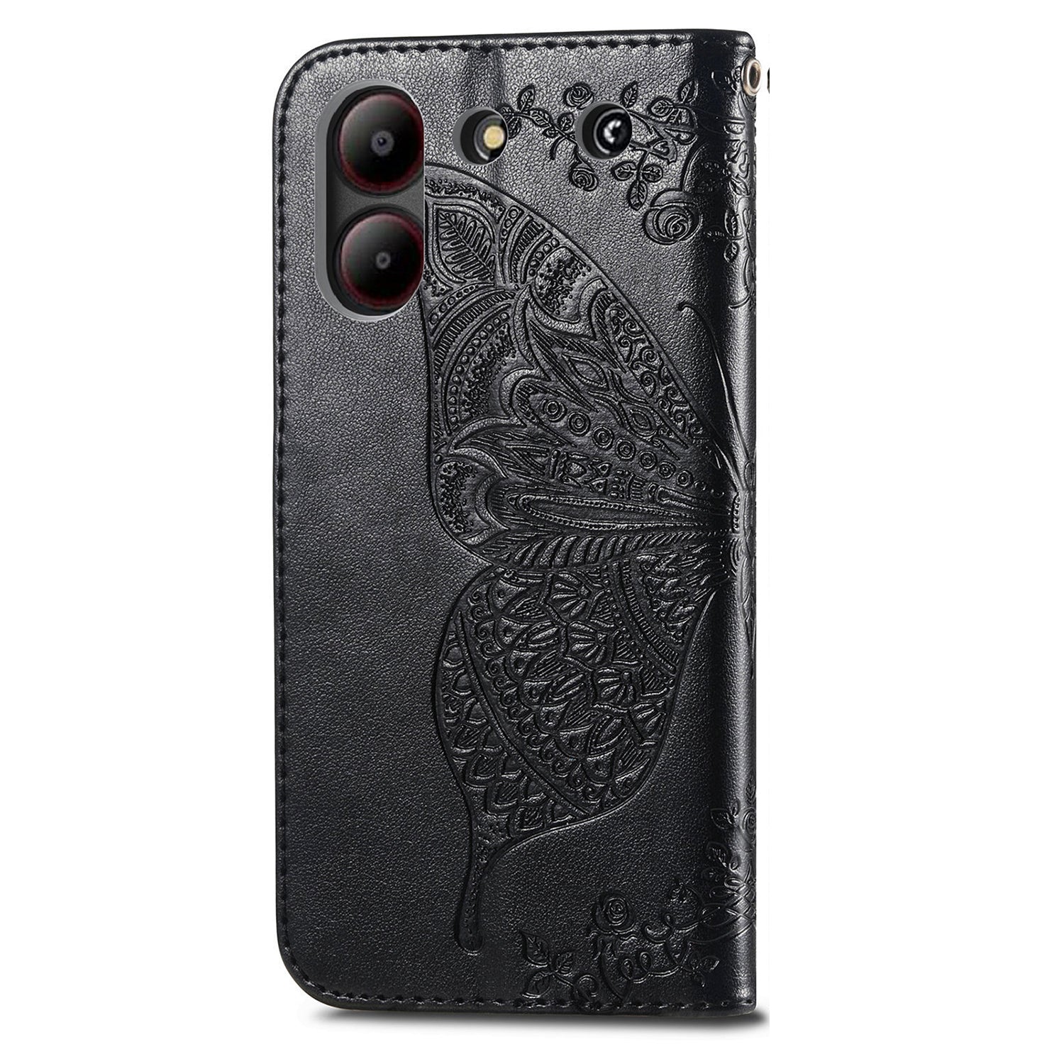 For ZTE Blade A54 Case Butterfly Imprinted PU Leather Card Slots Stand Flip Phone Cover