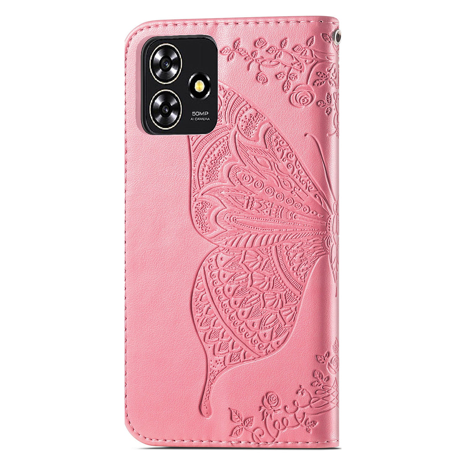 For ZTE Blade A73 Case Flip Wallet Imprinted Butterfly PU Leather Phone Cover