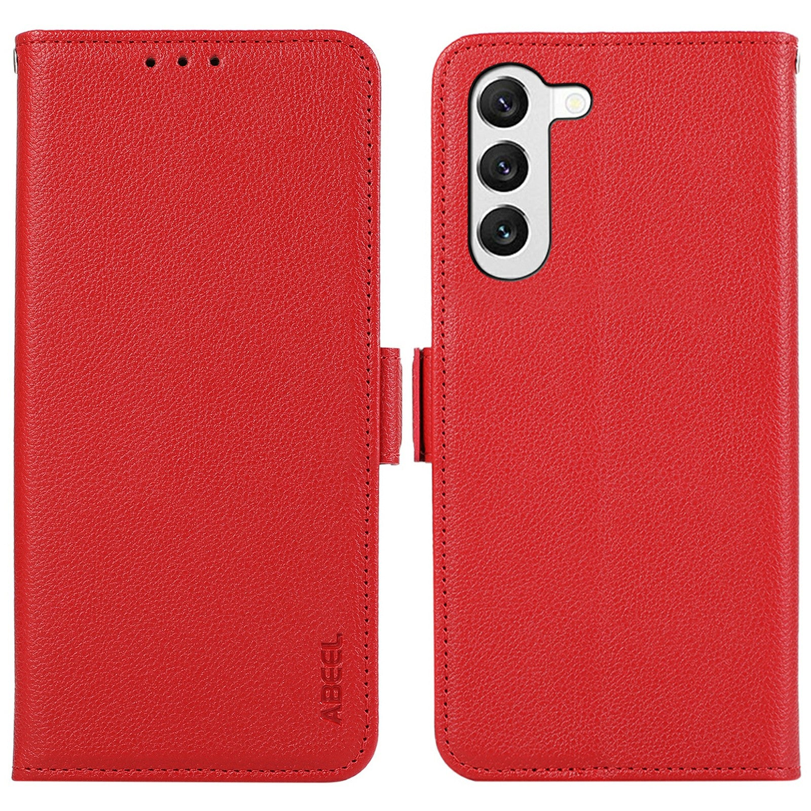 ABEEL For Samsung Galaxy S23+ Case PU Leather RFID Blocking Phone Cover with Card Holder