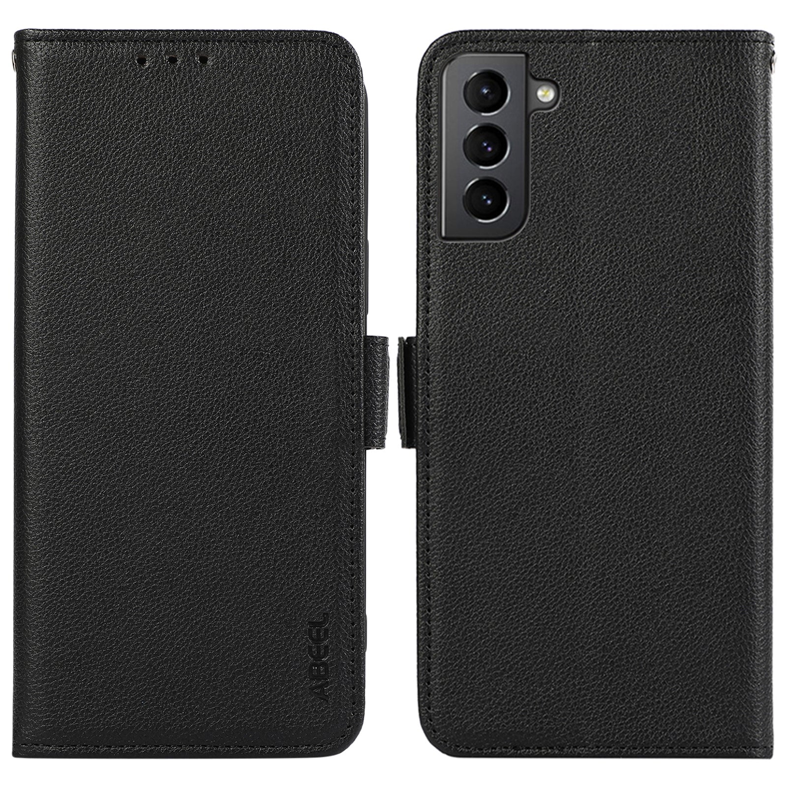 ABEEL For Samsung Galaxy S21 5G / 4G Wallet Case RFID Blocking PU Leather Phone Cover