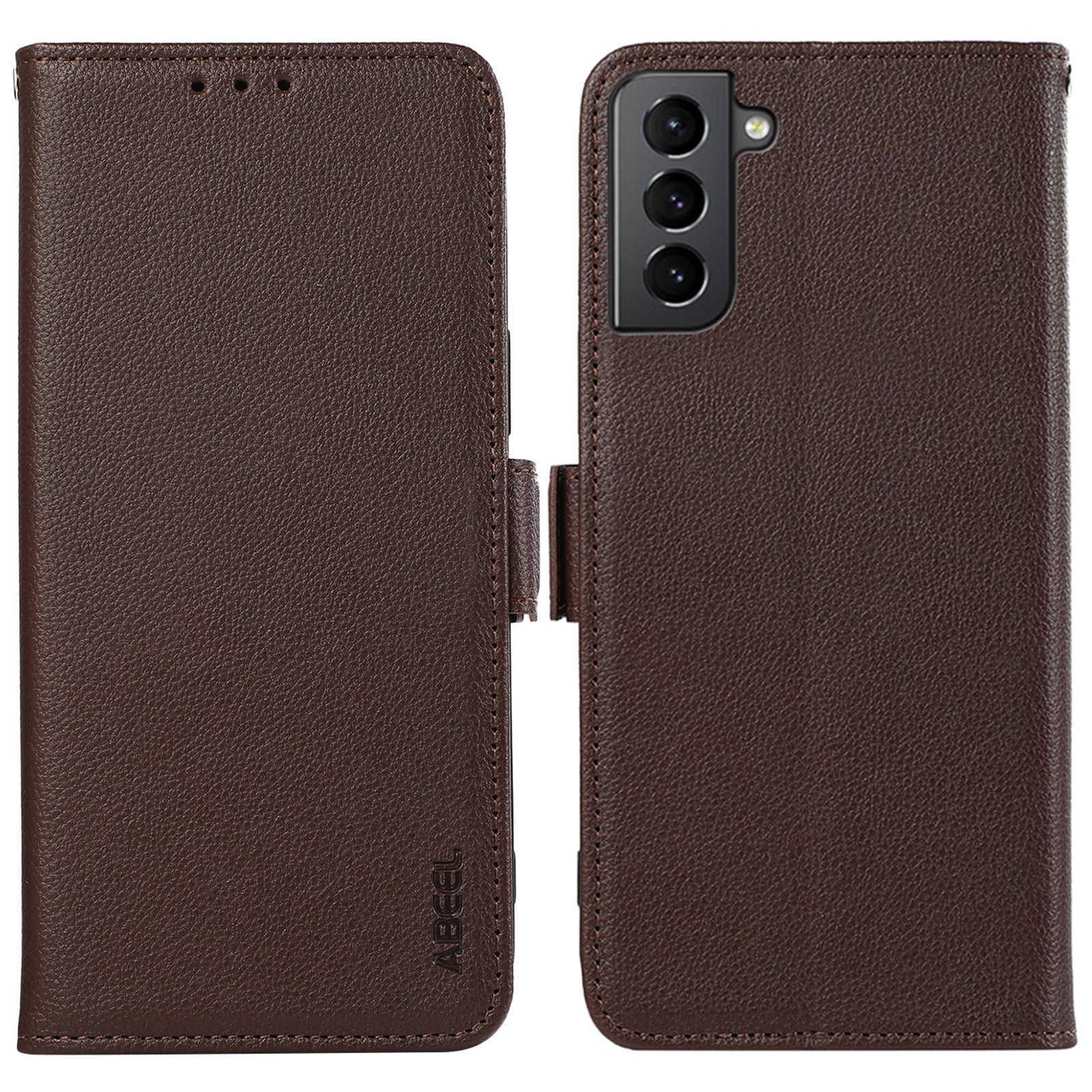 ABEEL For Samsung Galaxy S21 5G / 4G Wallet Case RFID Blocking PU Leather Phone Cover