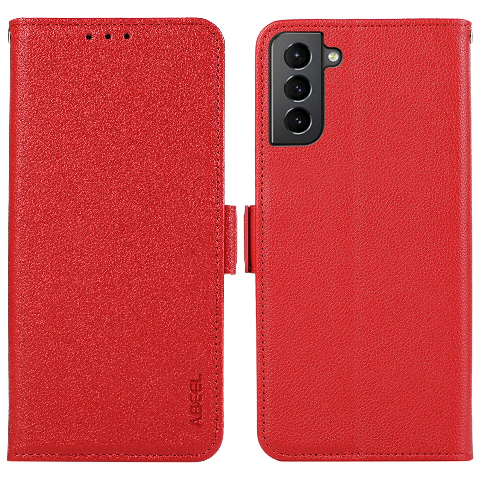 ABEEL For Samsung Galaxy S21+ 5G Case RFID Blocking Stand Folio Leather Phone Cover