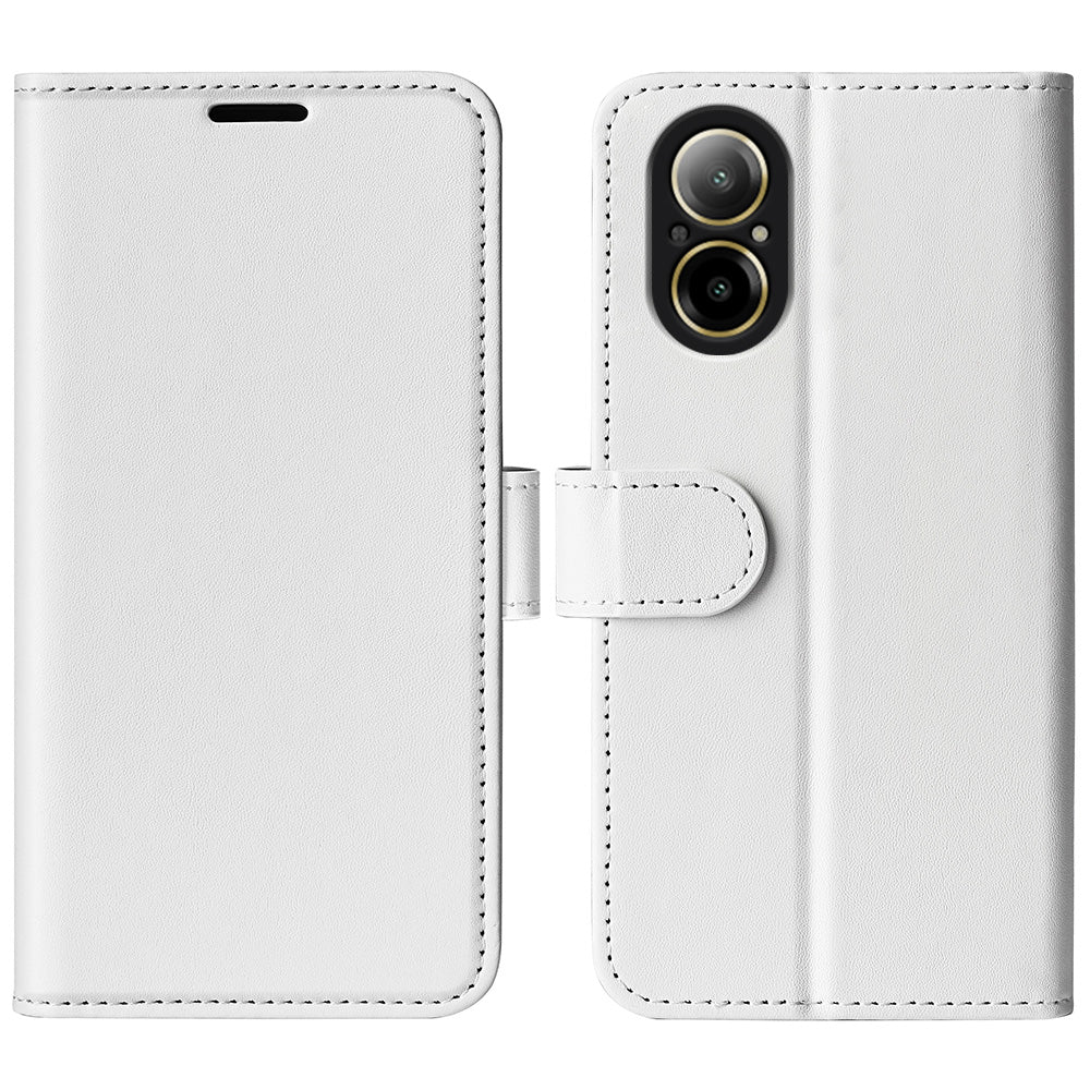 For Realme C67 4G Case TPU+PU Leather Phone Protective Flip Cover Crazy Horse Texture