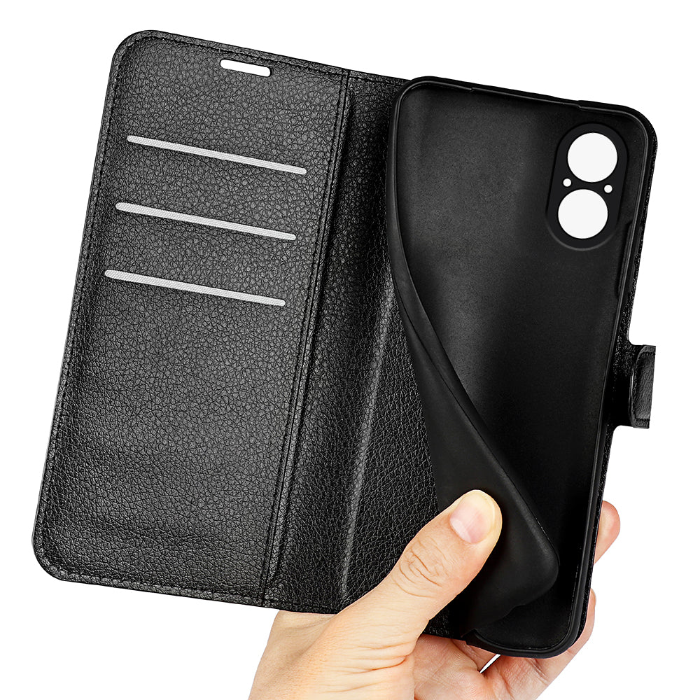 For Realme C67 4G Litchi Texture PU Leather Wallet Case Shockproof Cell Phone Cover