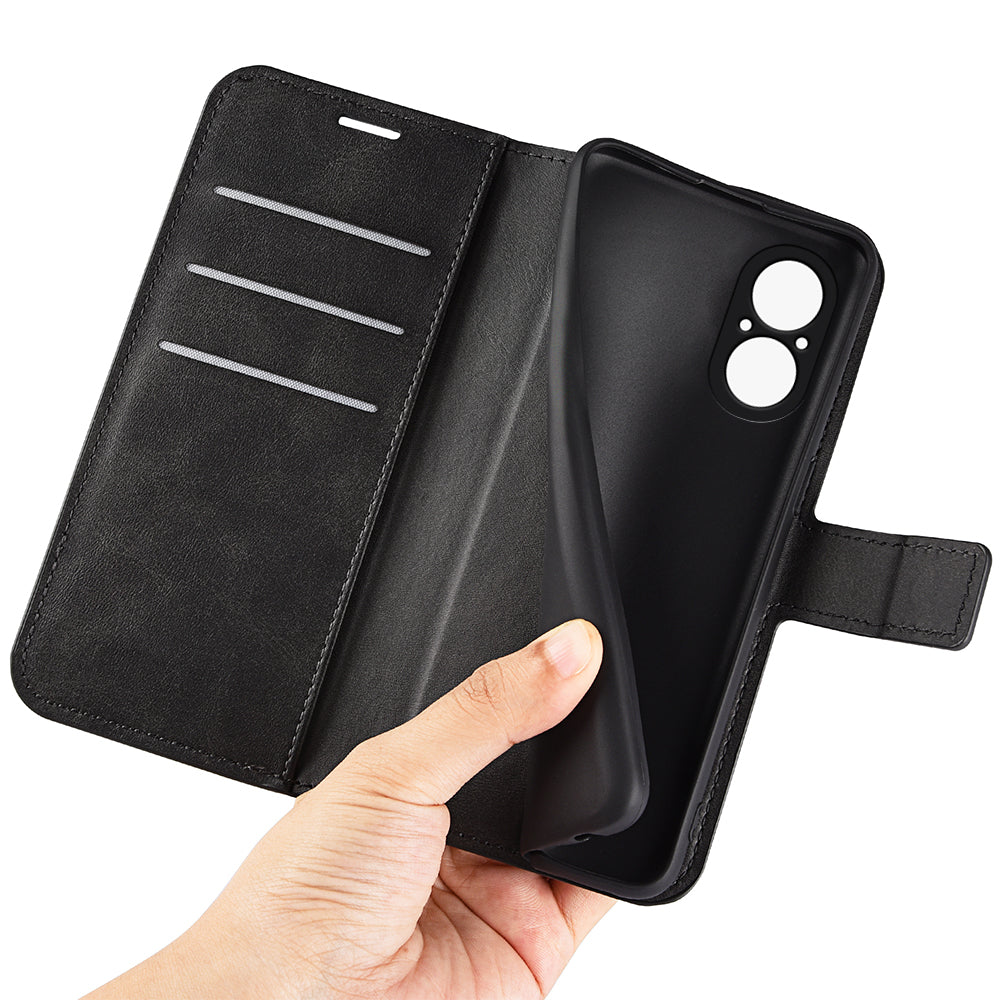 For Realme C67 4G Case Calf Texture Anti-scratch Leather Phone Wallet Stand Cover