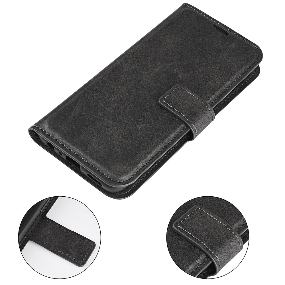 For Realme C67 4G Case Calf Texture Anti-scratch Leather Phone Wallet Stand Cover