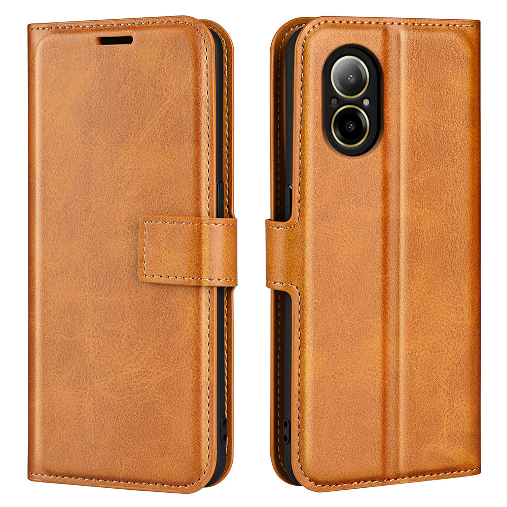 For Realme C67 4G Case Calf Texture Anti-scratch Leather Phone Wallet Stand Cover