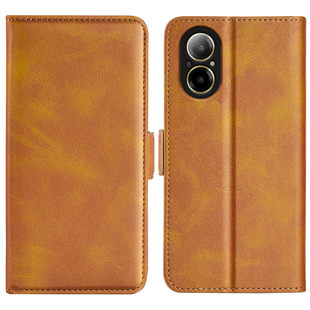 For Realme C67 4G Cell Phone Cover Leather Phone Case Wallet with Magnetic Clasp