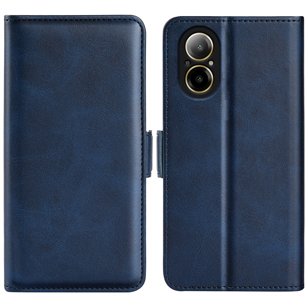For Realme C67 4G Cell Phone Cover Leather Phone Case Wallet with Magnetic Clasp