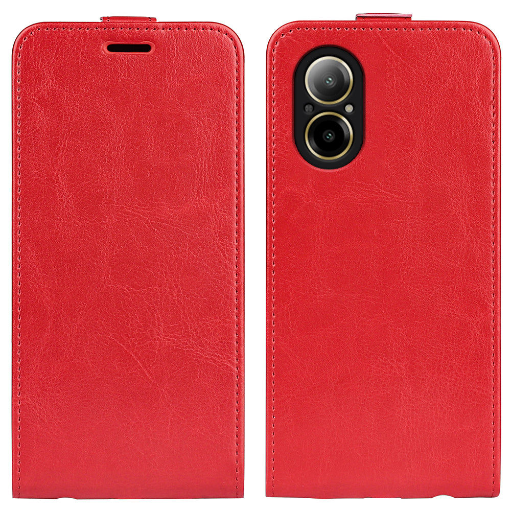 For Realme C67 4G Case Card Slots PU Leather Vertical Flip Phone Cover