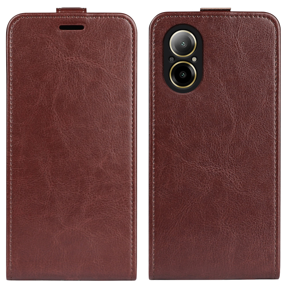 For Realme C67 4G Case Card Slots PU Leather Vertical Flip Phone Cover