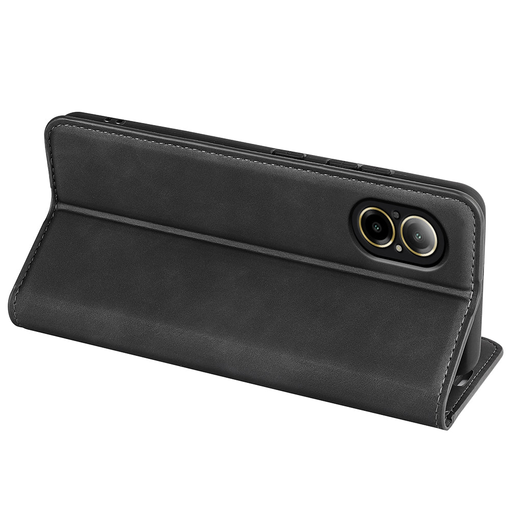 For Realme C67 4G Case PU Leather Card Holder Magnetic Closure Phone Cover