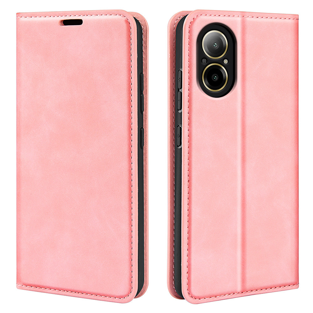 For Realme C67 4G Case PU Leather Card Holder Magnetic Closure Phone Cover