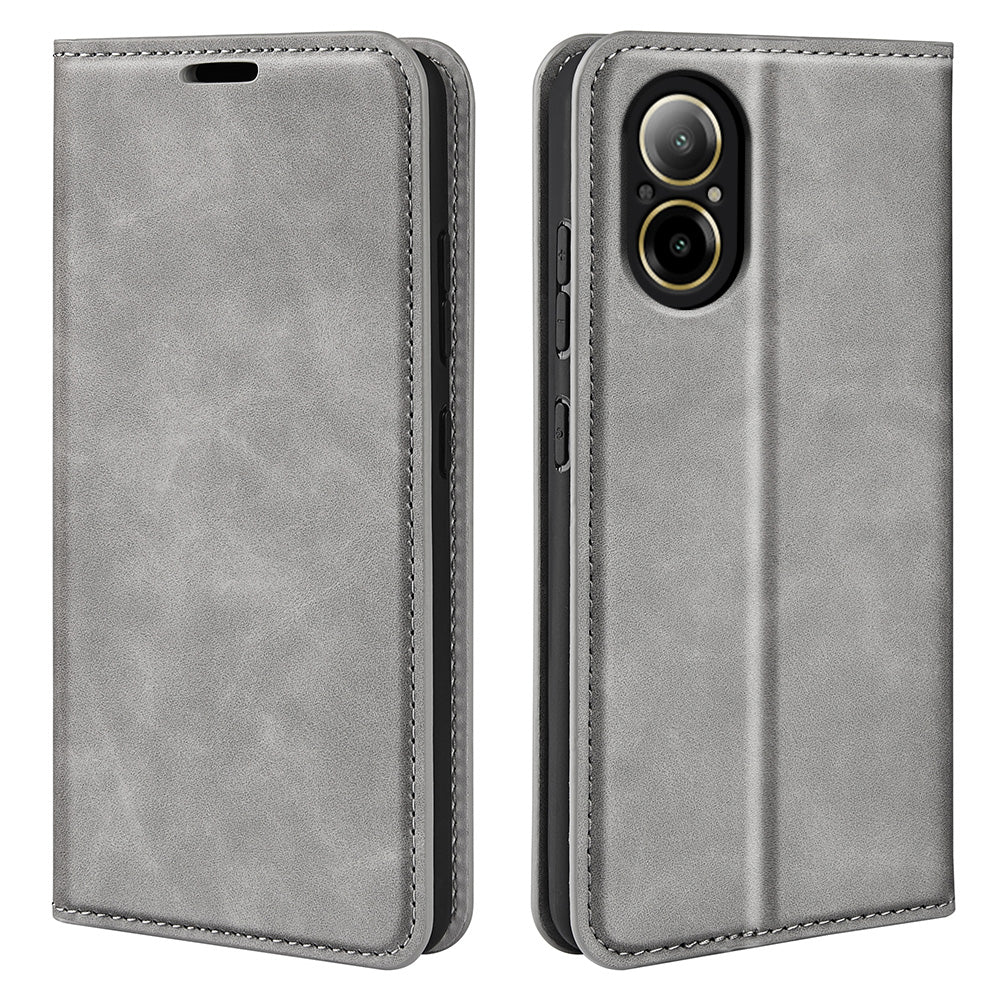 For Realme C67 4G Case PU Leather Card Holder Magnetic Closure Phone Cover