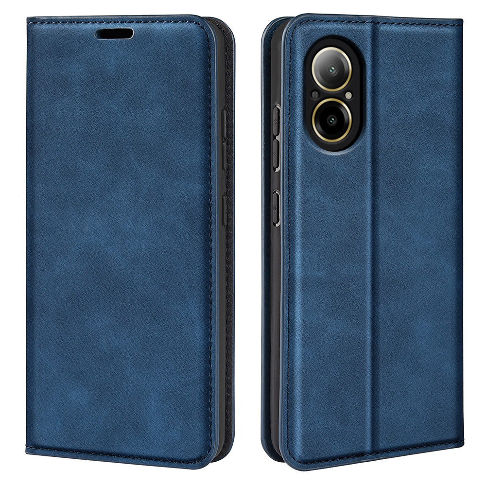 For Realme C67 4G Case PU Leather Card Holder Magnetic Closure Phone Cover