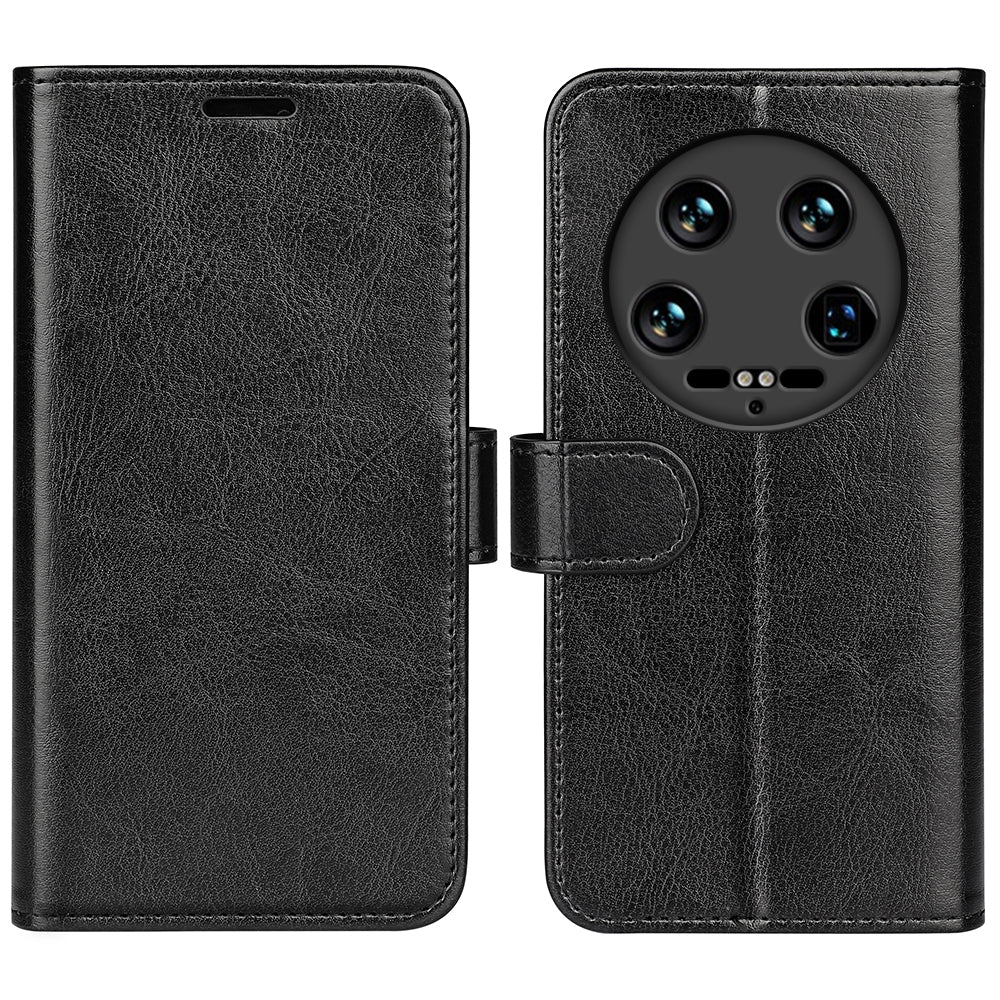 For Xiaomi 14 Ultra Case TPU+PU Leather Phone Protective Flip Cover Crazy Horse Texture