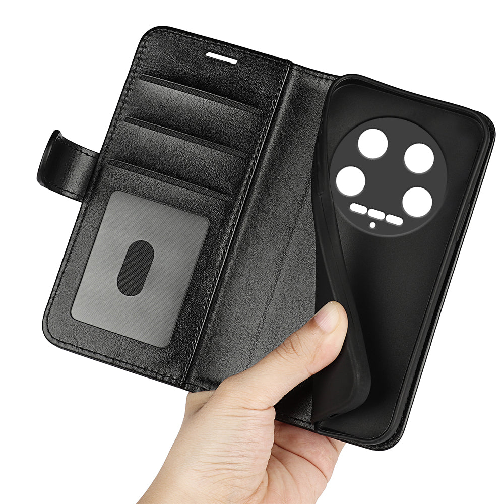 For Xiaomi 14 Ultra Case TPU+PU Leather Phone Protective Flip Cover Crazy Horse Texture