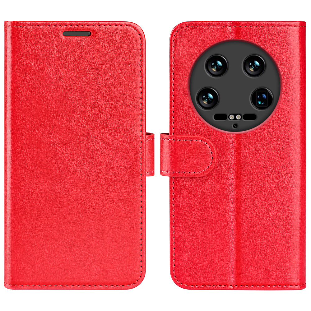 For Xiaomi 14 Ultra Case TPU+PU Leather Phone Protective Flip Cover Crazy Horse Texture