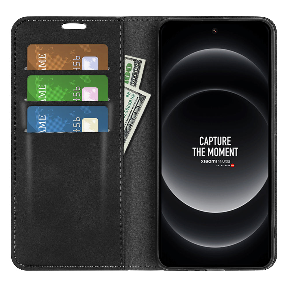 For Xiaomi 14 Ultra Case PU Leather Wallet Flip Magnetic Protect Phone Cover