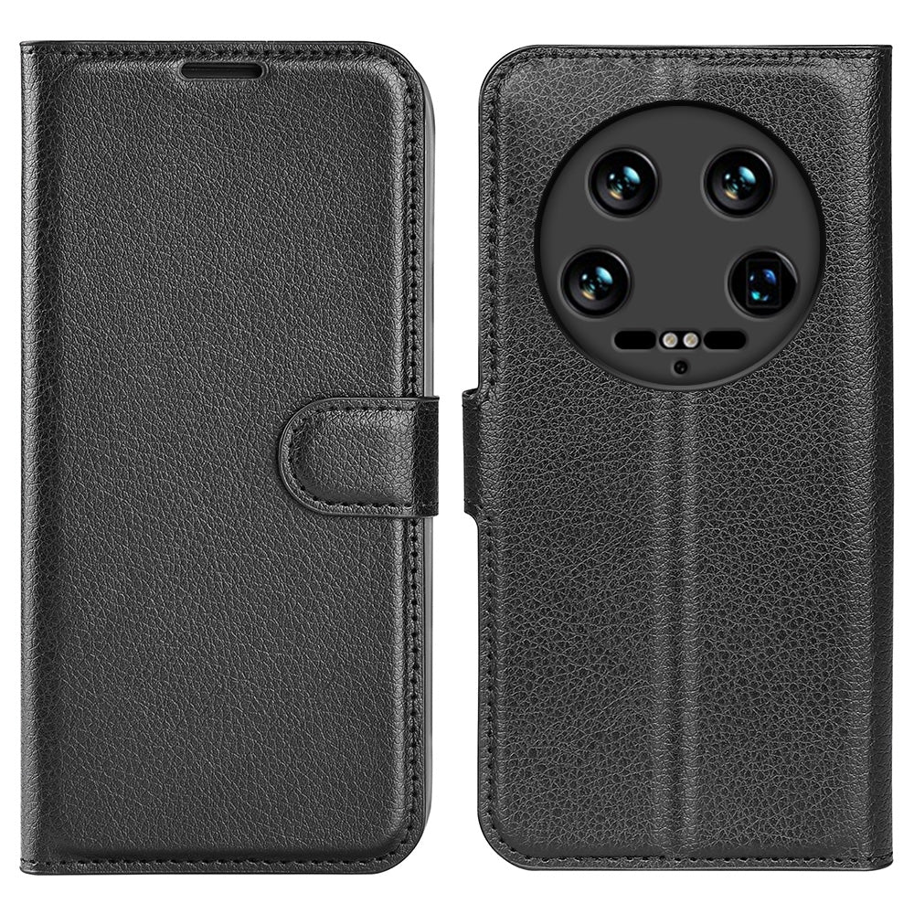 For Xiaomi 14 Ultra Case Litchi Texture Leather Folio Stand Smart Phone Cover