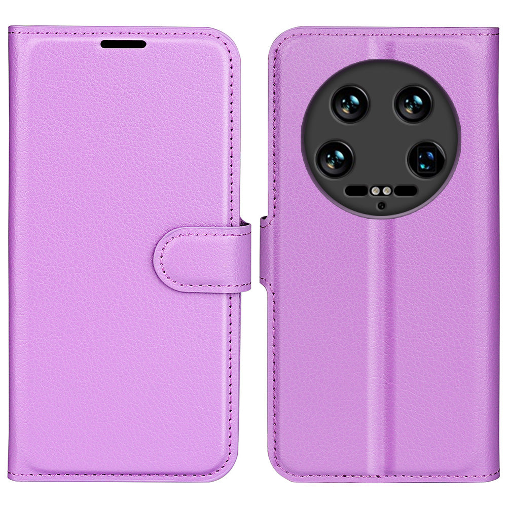 For Xiaomi 14 Ultra Case Litchi Texture Leather Folio Stand Smart Phone Cover