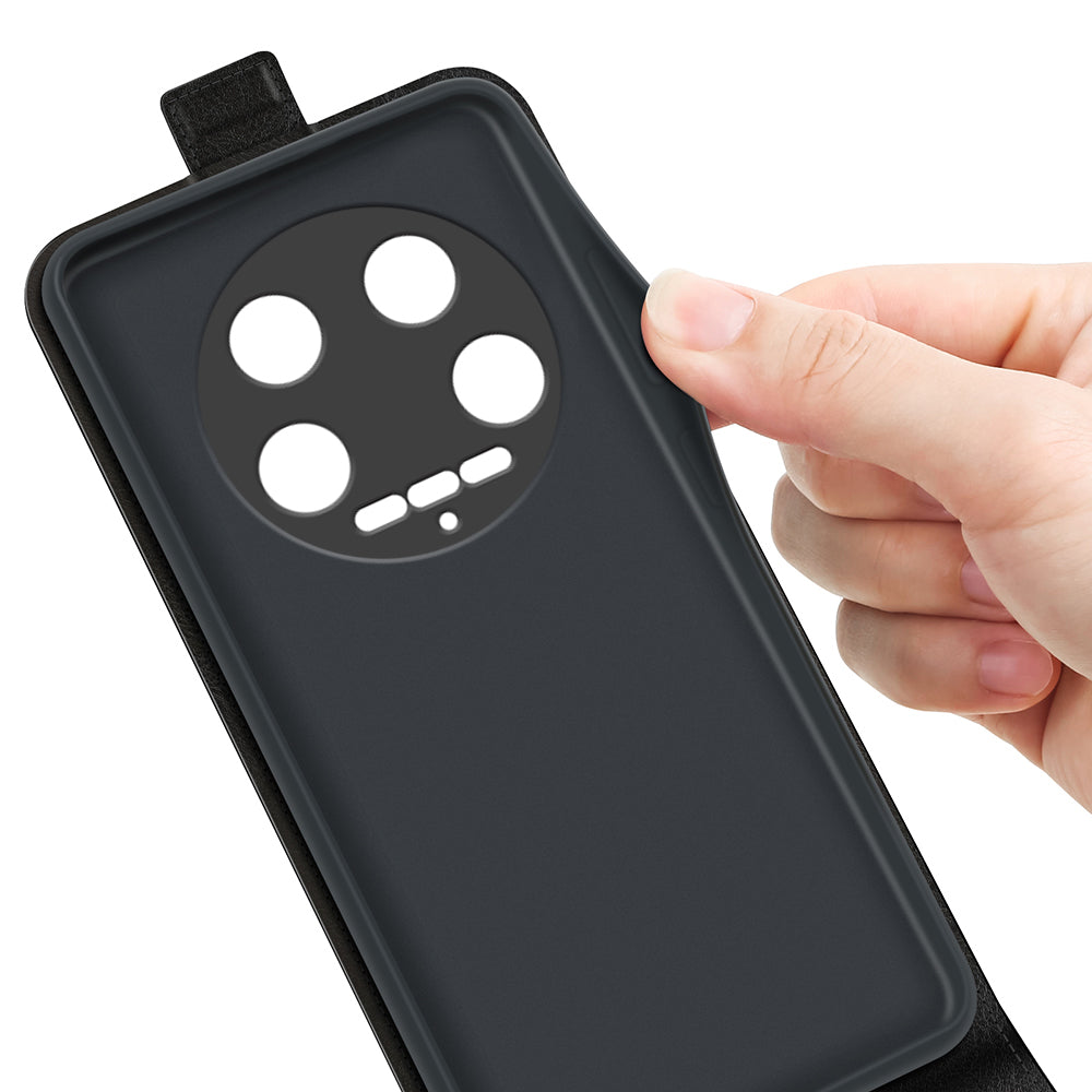 For Xiaomi 14 Ultra Case PU Leather Protective Vertical Flip Phone Cover with Card Holder