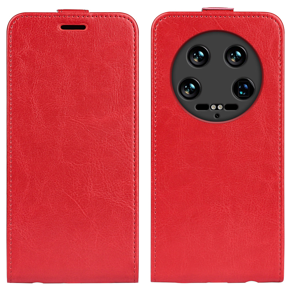For Xiaomi 14 Ultra Case PU Leather Protective Vertical Flip Phone Cover with Card Holder