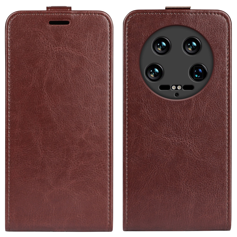 For Xiaomi 14 Ultra Case PU Leather Protective Vertical Flip Phone Cover with Card Holder